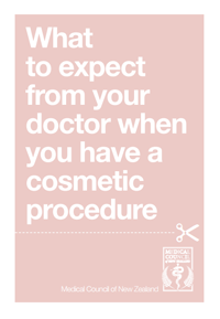 Medical Council of NZ Statement on Cosmetic Procedures guide cover